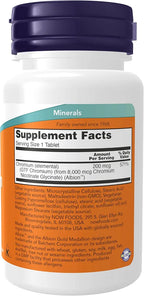 NOW Supplements, GTF  Chromium 200 mcg, Insulin Co-Factor*, 100 Tablets