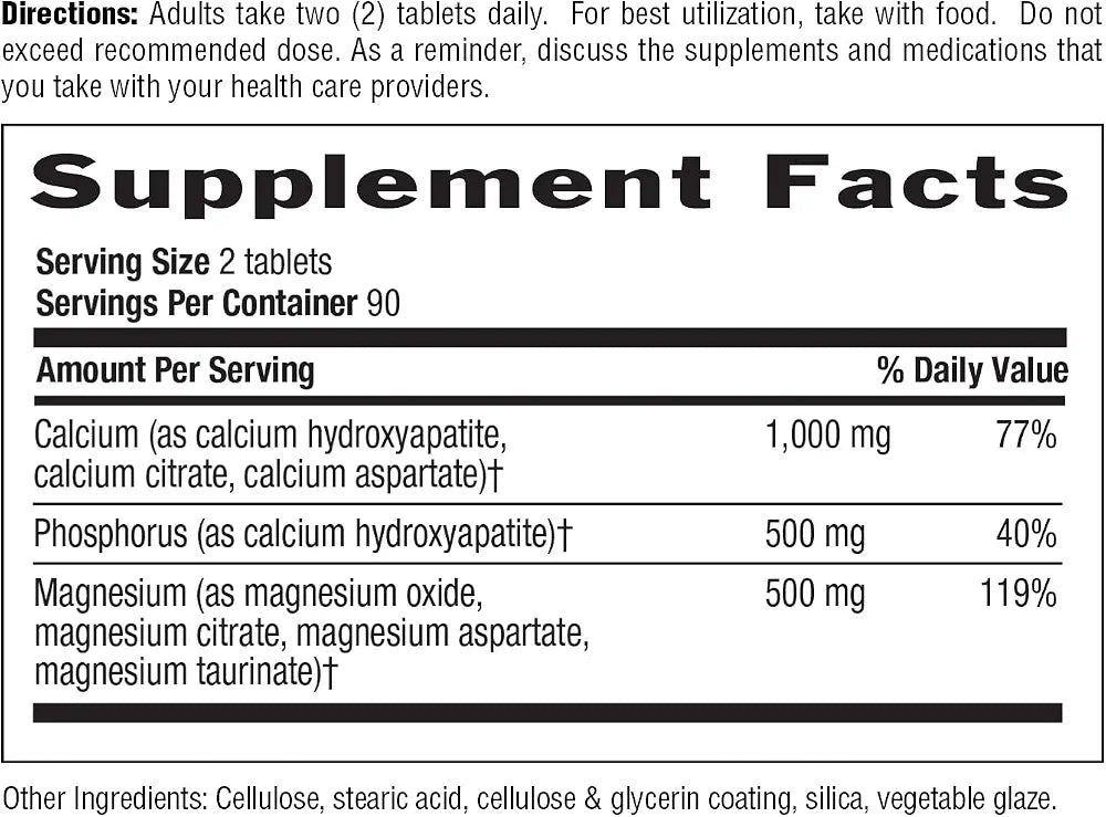 Country Life Target-Mins Calcium Magnesium Complex 1000mg/500mg, 180 Tablets, Certified Gluten Free, Vegan, Non-GMO Verified