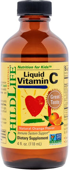 CHILDLIFE ESSENTIALS Liquid Vitamin C Low Sugar Kids, 4 Fl Oz 