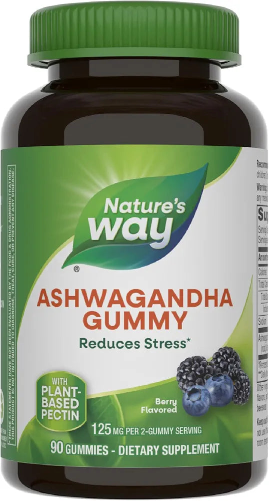 Nature's Way Ashwagandha Stress Relief Gummies, Berry, 90 Count