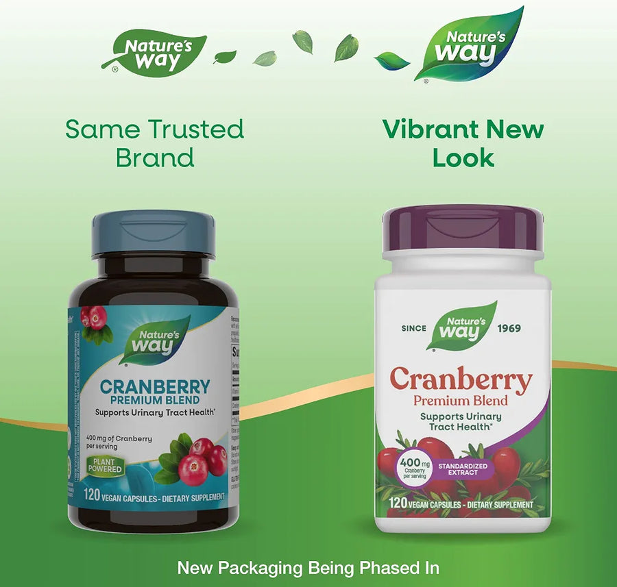Nature's Way Premium Blend Cranberry Urinary Tract Support, 120 Capsules