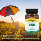 Country Life Target-Mins Zinc 50 mg 90 Tablets - Zinc Supplements for Immune Health - Zinc 50mg - Zinc Support