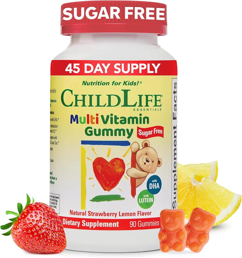 CHILDLIFE ESSENTIALS Multivitamin Gummies for Kids, Strawberry, 90 Count