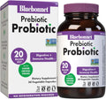Bluebonnet Nutrition Prebiotic Probiotic 20 Billion CFU Shelf Stable - 5 Kosher Certified Strains – Digestion, Gut, & Immune* - Non-GMO, Gluten-Free, Soy-Free - 30 Vegetable Capsules, 30 Servings