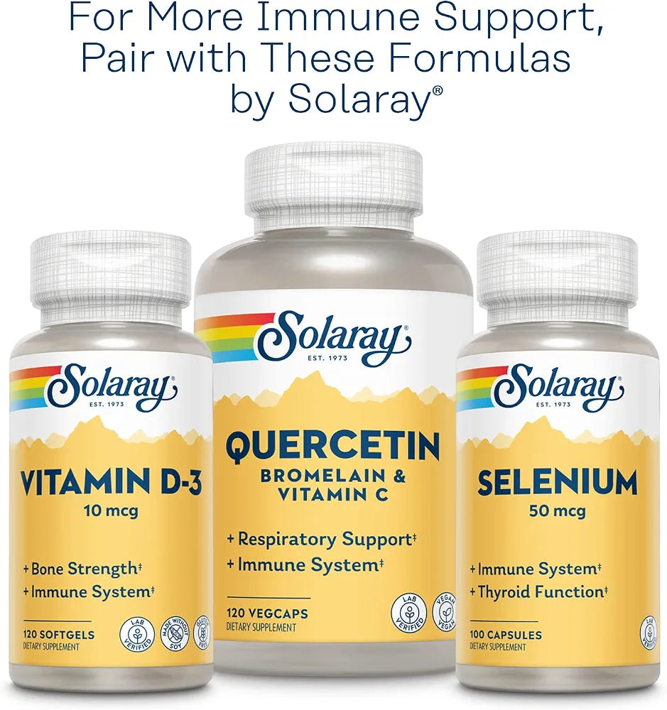 Solaray Zinc 50mg Immune Support Capsules, 100 Count, Vegan, Pumpkin Seed