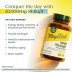 MegaFood Shilajit with Fulvic Acid - Shilajit for Men & Women - May Help Support Healthy Testosterone Levels, Muscle Strength & Energy Levels - Vegan, Gluten Free, 60 Capsules, 30 Day Supply
