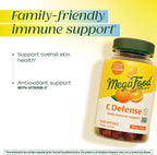 MegaFood C Defense Vitamin C Gummies, Immune Support, Tangy Citrus, 70 Ct