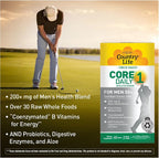Country Life CORE Daily-1 Multivitamin for Men 50+ - Gluten-Free, Energy Support with Coenzymated B Vitamins, Probiotics, Whole Food and Digestive Enzymes, Certified Gluten Free, 60 Tablets