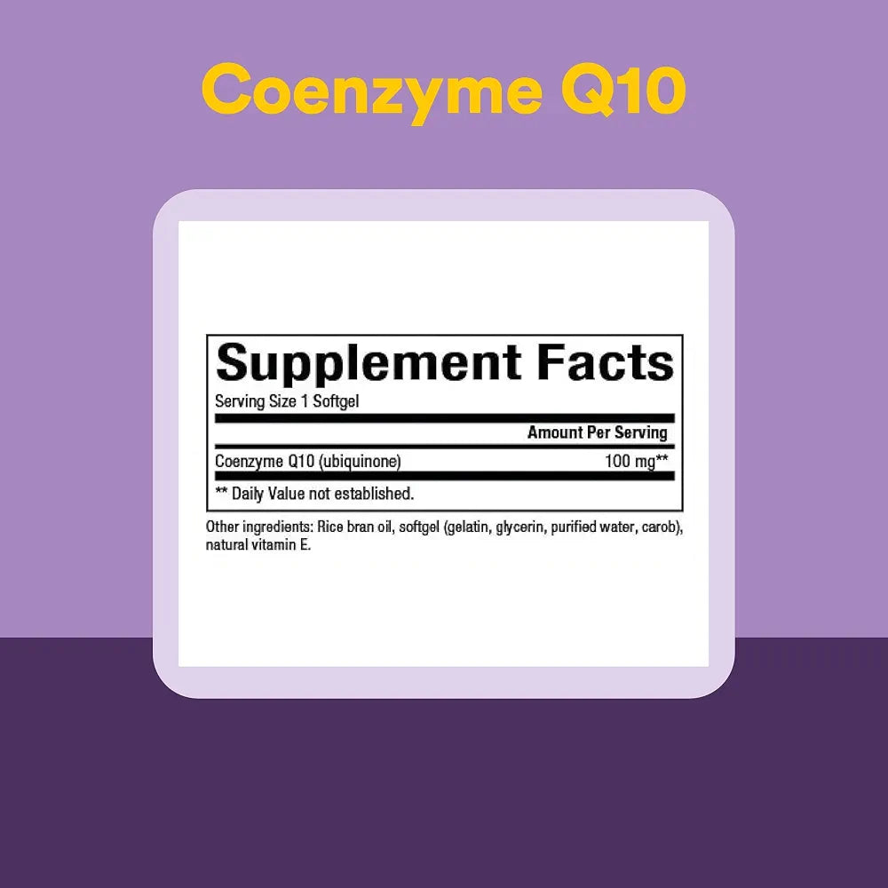 Natural Factors Coenzyme Q10 - Antioxidant Support Supplement Supports Cellular Energy Production - Better Absorption Aids Healthy Heart Function - 100 mg, 60 Softgels 