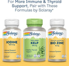 SOLARAY Selenium 100 mcg Supplement for Women & Men - Selenium 100mcg Capsules, Thyroid & Immune Health Support, Yeast Free, L Selenomethionine, Antioxidant Support, Vegan - 90 Veg Caps