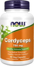 NOW Foods Supplements, Cordyceps 750 mg, Healthy Immune Support*, 90 Veg Capsules