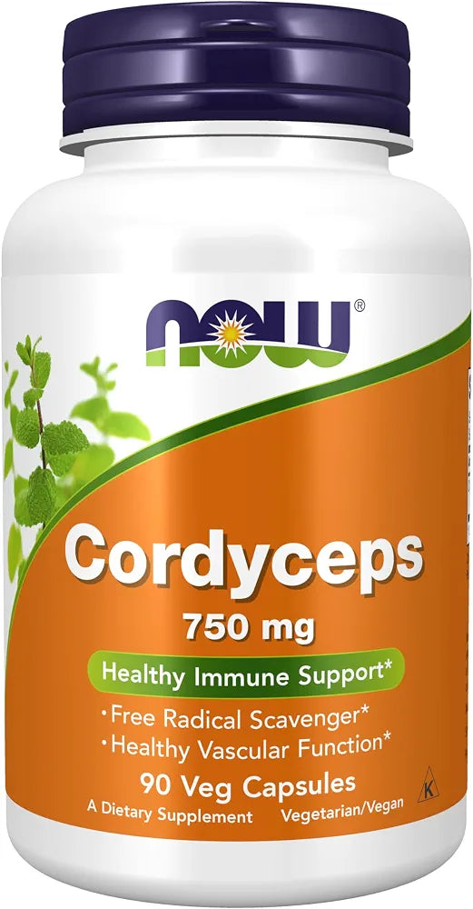 NOW Foods Supplements, Cordyceps 750 mg, Healthy Immune Support*, 90 Veg Capsules