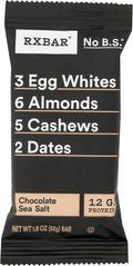 RxBar, Whole Food Protein Bar, Chocolate Sea-Salt, 1.8 oz
