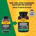 Country Life Coconut Activated Charcoal Capsules, 260mg – Natural Charcoal Supplement for Gas and Bloating Relief - Gluten-Free, 100 Vegan Capsules