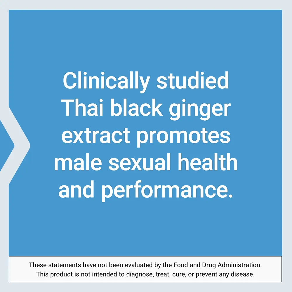 Life Extension Male Vascular Sexual Support, Black Ginger, Kaempferia parviflora, Male Sexual Health, Sexual Function, Gluten-Free, Non-GMO, 1-Daily, 30 Vegetarian Capsules