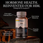 SOLARAY DIM Supplement for Men - Clinically Studied DIM 200mg Supports Hormone Balance - Plus Zinc and Quercetin - Vegan, Gluten Free - 30 Servings, 60 VegCaps