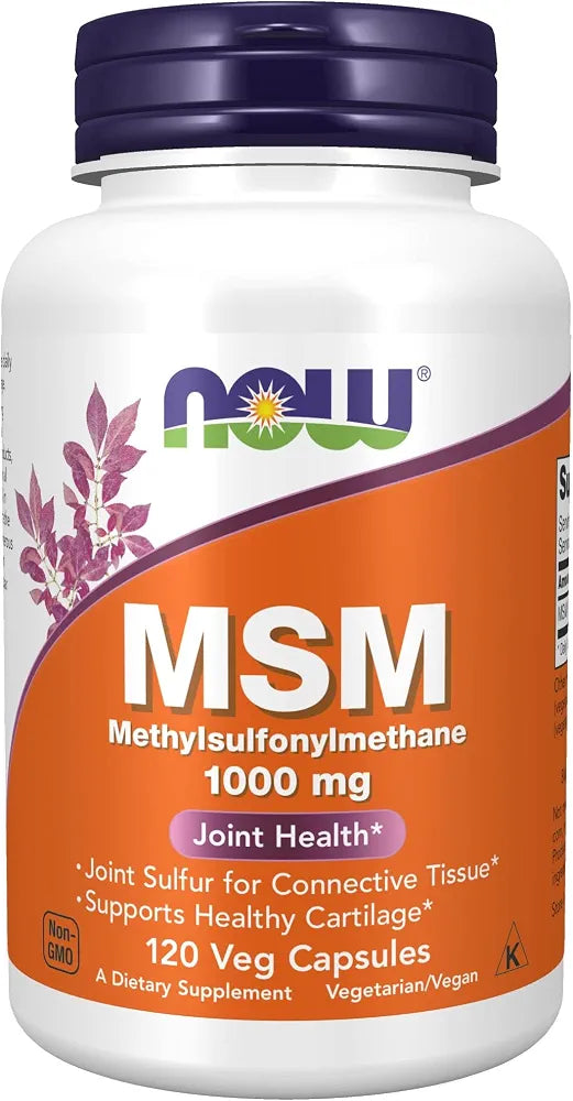 NOW Foods Supplements, MSM  1,000 mg, Joint Health*, 120 Veg Capsules