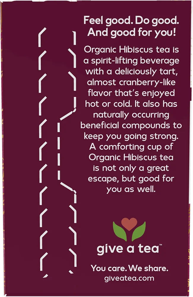 NOW Foods, Organically Hip Hibiscus™ Tea, Caffeine-Free, Non-GMO, No Added Colors, Preservatives or Sugars, Premium Unbleached Tea Bags with our No-Staples Design, 24-Count