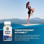 KAL Chromium Picolinate 200mcg Supplement, Healthy Metabolism Support, Fast Dissolving ActivMelts for Enhanced Absorption, Vegetarian, Sugar Free, Cinnamon Bun Flavor, 120 Servings, 120 Micro Tablets