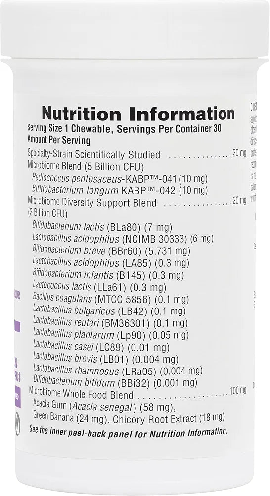 NaturesPlus GI Natural Probiotic Kids, Mixed Berry - 30 Chewables - Digestive & Immune Health Just for Kids - Gluten Free - 30 Servings