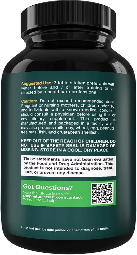 Branch Chain Amino Acids Supplement - Vegan BCAA Tablets Post Workout Muscle Recovery and Muscle Growth Support - Branched Chain Amino Acids Supplement for Men and Womens Workout Recovery 120 Count