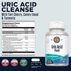 KAL Uric Acid Flush | Tart Cherry Blend, Celery Seed & More for Healthy Joint Comfort Support | 30 Servings | 60 VegCaps