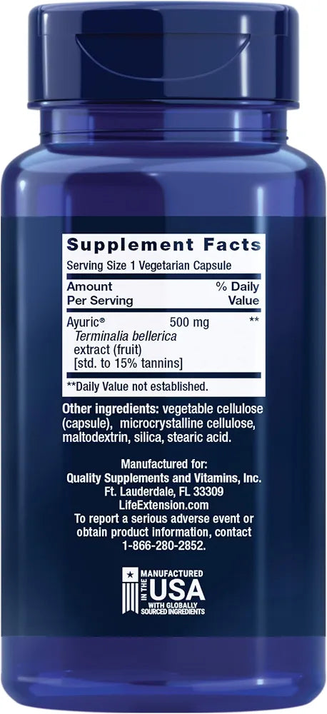 Life Extension Uric Acid Control, Promotes Healthy uric Acid Balance, Joint Health, discomfort Relief, Gluten Free, Non-GMO, Vegetarian, 60 Capsules