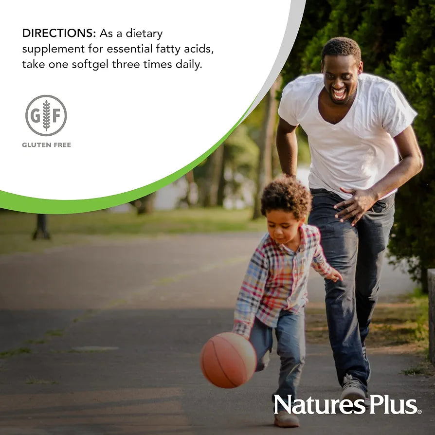 NaturesPlus Ultra Omega 3 6 9 - Borage Oil, Fish Oil, Flax Oil Supplement - 1200 mg, 60 Softgels - Gluten Free - 60 Servings