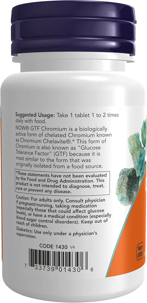 GTF Chromium 200mcg 100 Tablets 
