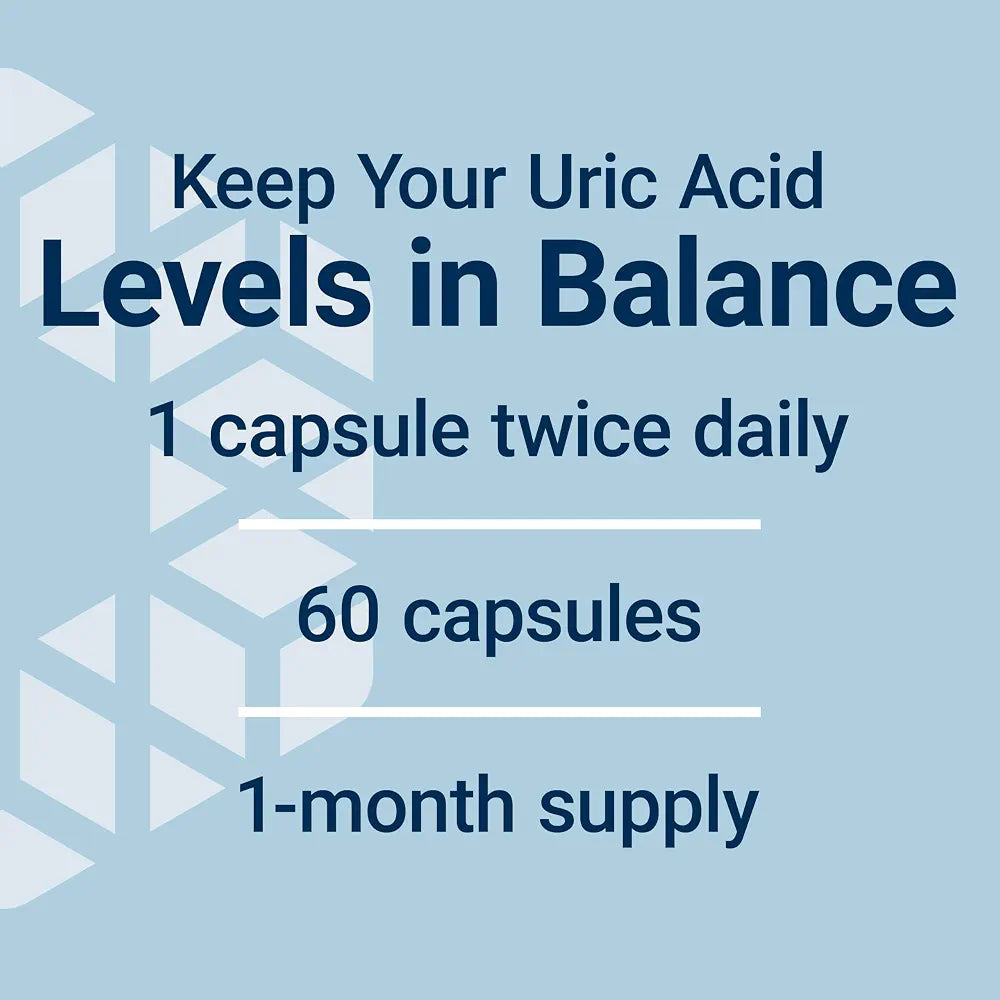 Life Extension Uric Acid Control, Promotes Healthy uric Acid Balance, Joint Health, discomfort Relief, Gluten Free, Non-GMO, Vegetarian, 60 Capsules