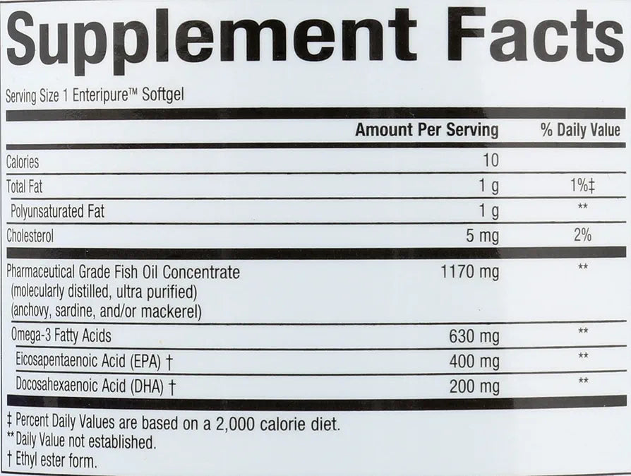 Natural Factors RxOmega-3 - Brain & Heart Health Support - Eye Health Supplement with EPA & DHA - Natural Supplement with Omega-3 Fatty Acids - 120 Softgels 