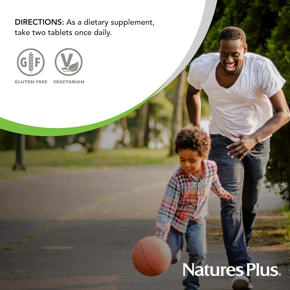 NaturesPlus Iron - 40 mg, 90 Tablets - Vegetarian, Gluten Free - 45 Servings