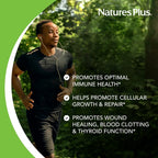 NaturesPlus Zinc Tablets - 10 mg, 90 Vegetarian Supplements - Immune System Supplement for Cellular Growth & Repair - Promotes Healthy Digestion, Metabolism & Vision - Gluten-Free - 90 Servings