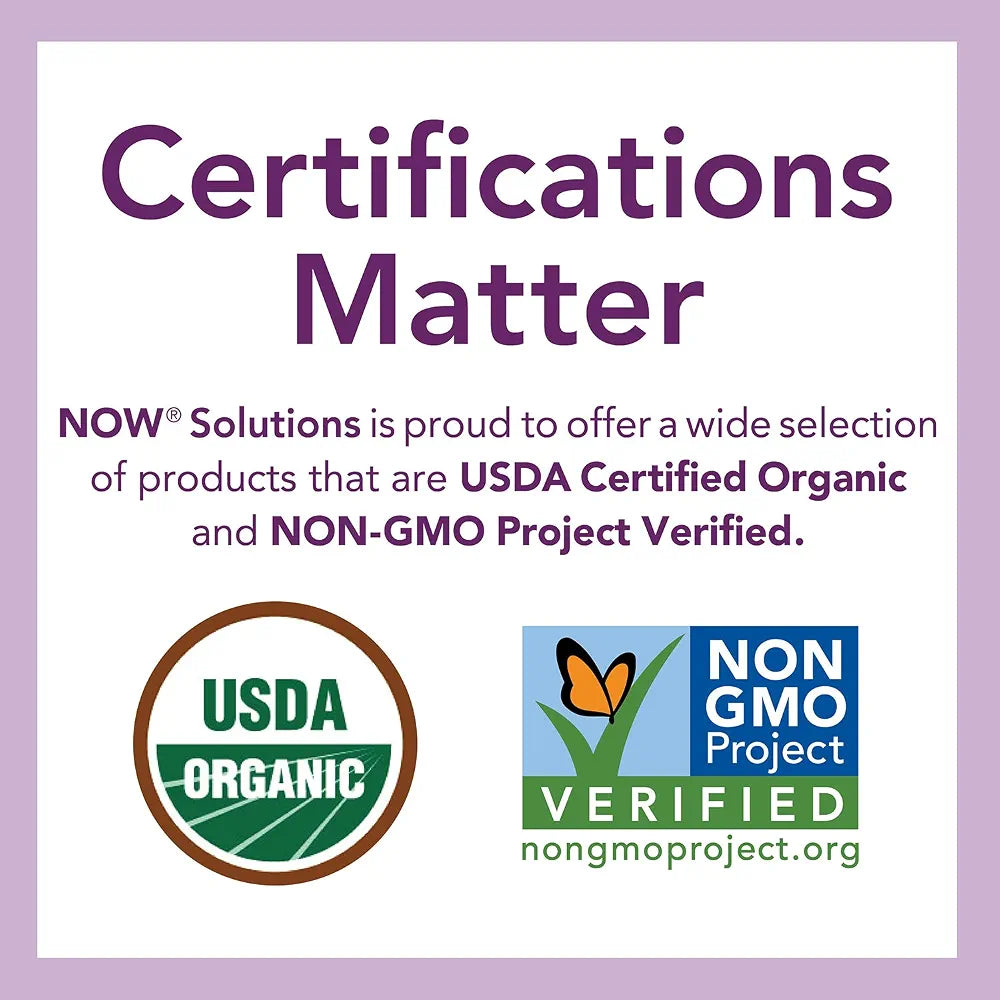 NOW Foods Solutions, Organic Argan Oil, Certified Organic and 100% Pure, "Gold of Morocco" Multi-Purpose Oil, 2-Ounce