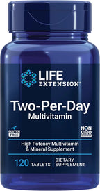 Life Extension Two-Per-Day Multivitamin - Packed with Over 25 Vitamins, Minerals & Extracts -Vitamins B6, C, D - Zinc - Two-Month Supply - Non-GMO, Gluten-Free - 120 Tablets