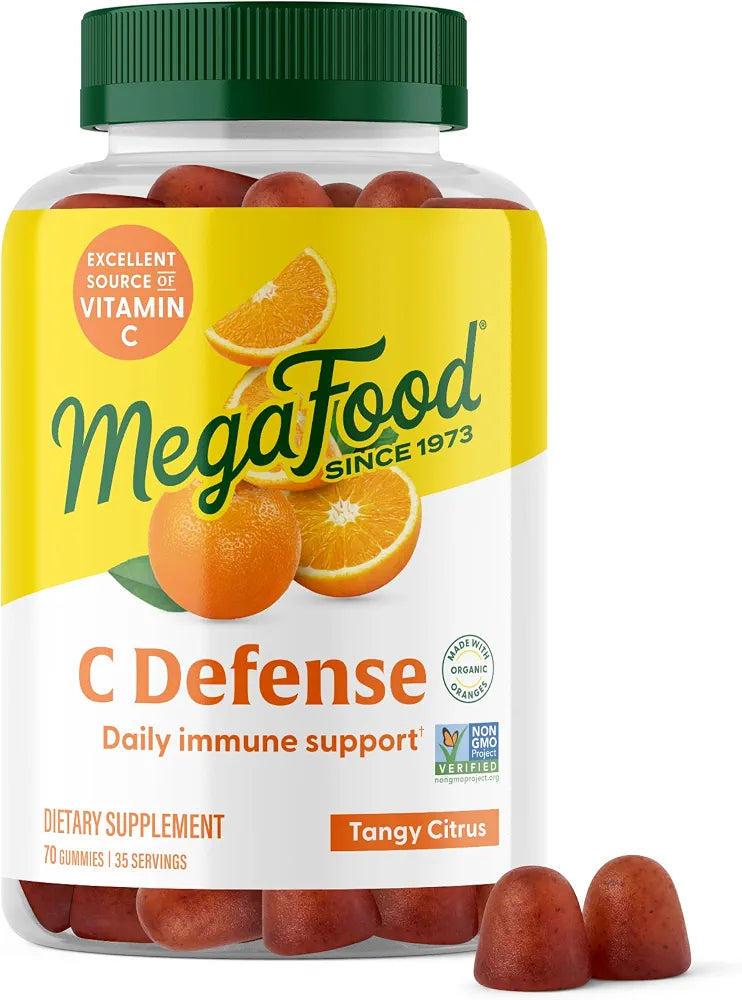 MegaFood C Defense Vitamin C Immune Gummies, Citrus, 70 Count