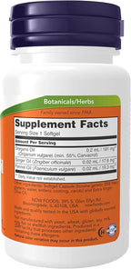 NOW Foods Supplements, Oregano Oil with Ginger and Fennel Oil, Enteric Coated, 90 Softgels