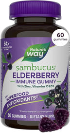 Nature's Way Sambucus Elderberry Gummies for Immune Support* Ages 4+, 60 ct