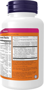 NOW Foods Supplements, Daily Vits™ with Fruit & Veggie Blend, Lutein and Lycopene, 120 Veg Capsules