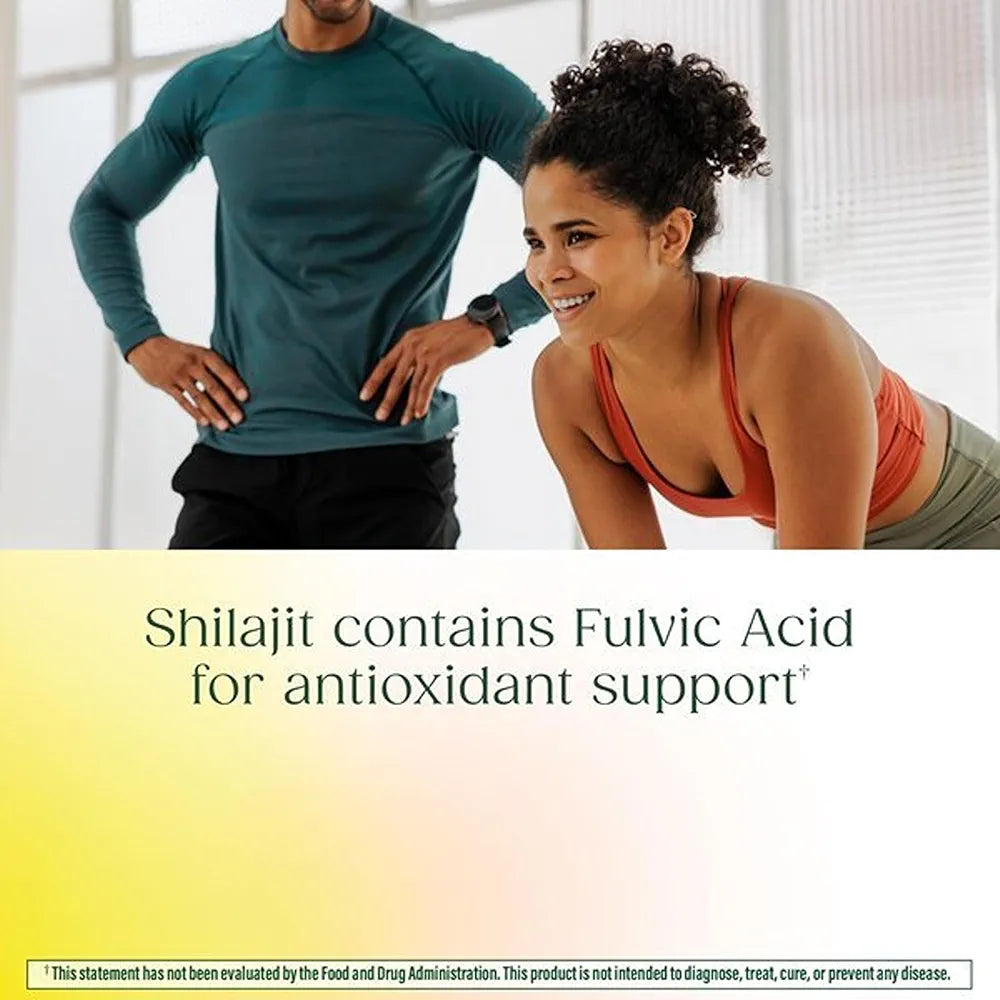 MegaFood Shilajit with Fulvic Acid - Shilajit for Men & Women - May Help Support Healthy Testosterone Levels, Muscle Strength & Energy Levels - Vegan, Gluten Free, 60 Capsules, 30 Day Supply