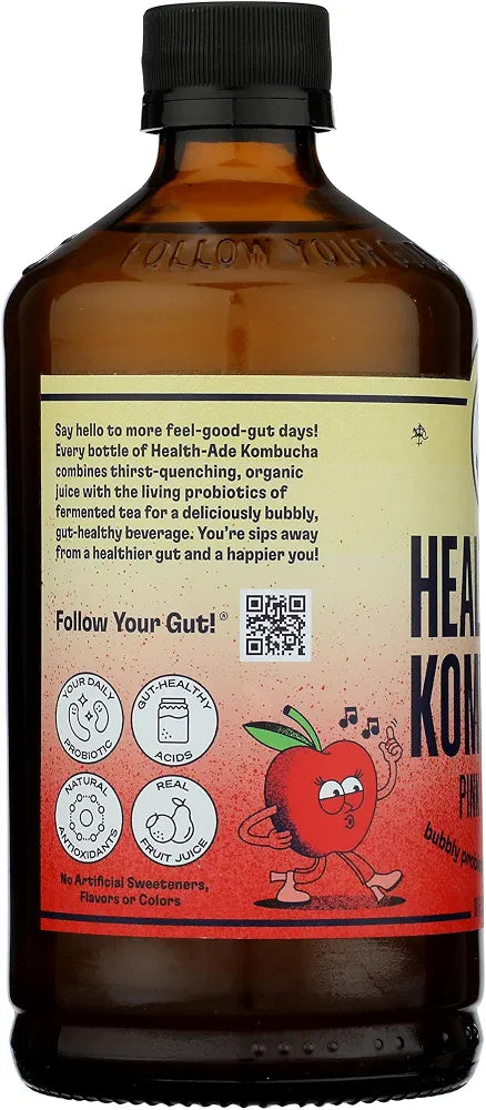 Health Ade, Kombucha Apple Pink Lady 16Fz Organic, 16 Fl Oz