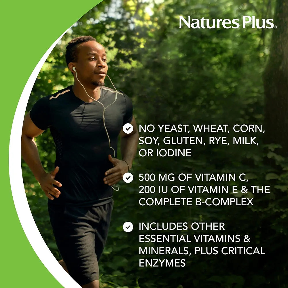NaturesPlus Nutri-Genic Multivitamin - 180 Vegetarian Tablets - Hypo-Allergenic Natural Multivitamin & Mineral Supplement for Sensitive People - Allergen-Free, Gluten-Free - 90 Servings