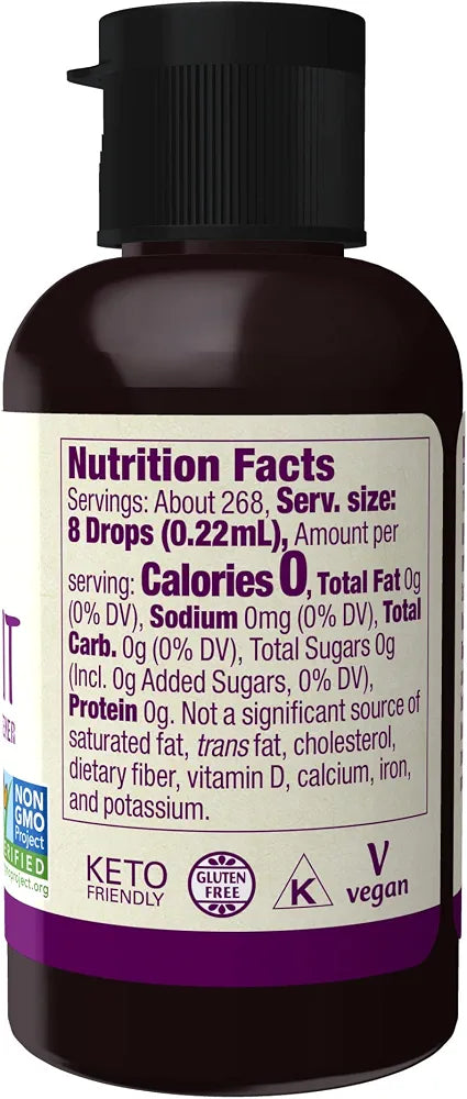 NOW Foods, Certified Organic Monk Fruit Liquid, Zero-Calorie Liquid Sweetener, Non-GMO, Low Glycemic Impact, 2-Ounce