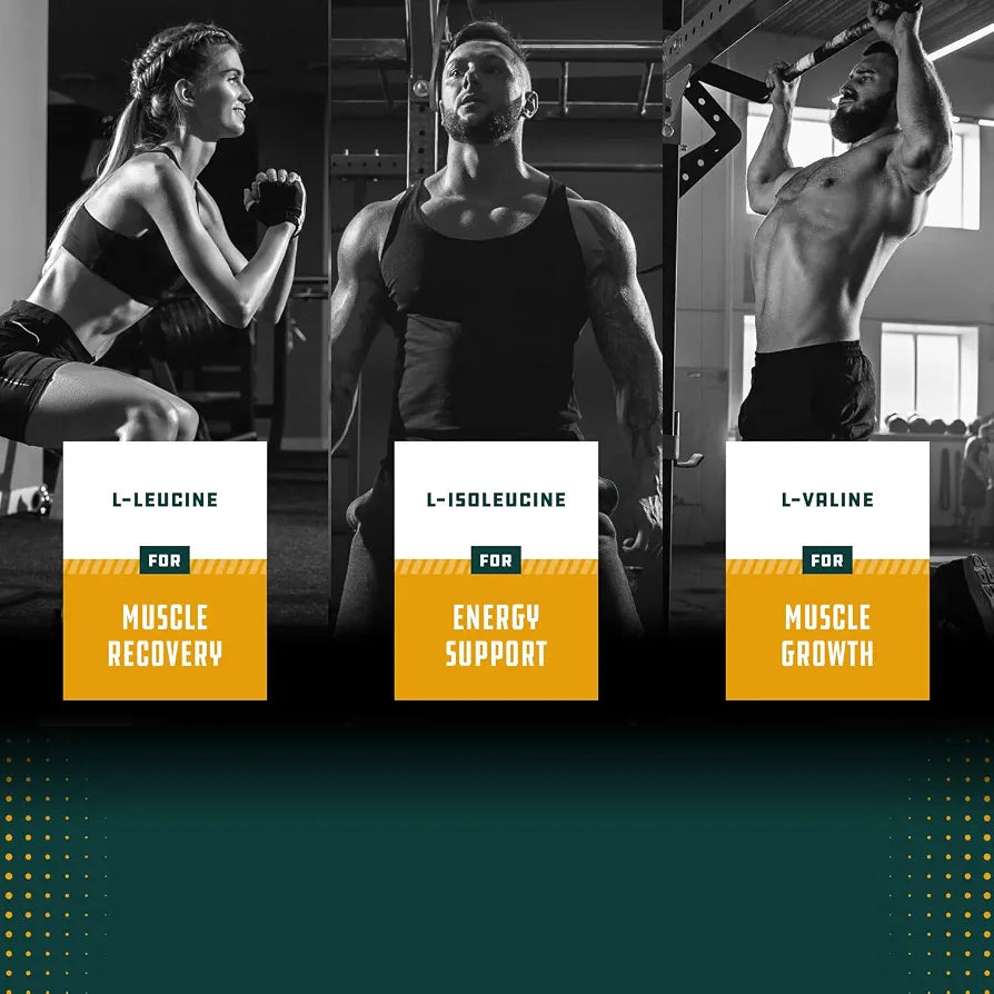 Branch Chain Amino Acids Supplement - Vegan BCAA Tablets Post Workout Muscle Recovery and Muscle Growth Support - Branched Chain Amino Acids Supplement for Men and Womens Workout Recovery 120 Count