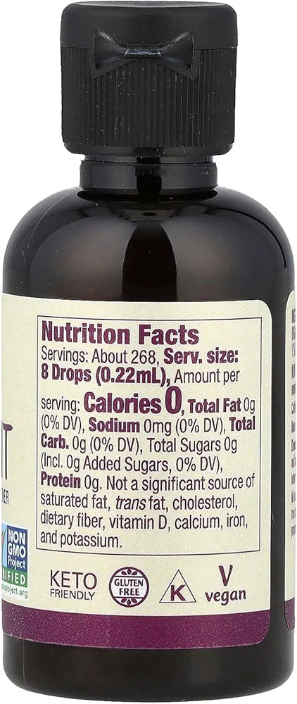 NOW Foods, Certified Organic Monk Fruit Liquid, Zero-Calorie Liquid Sweetener, Non-GMO, Low Glycemic Impact, 2-Ounce