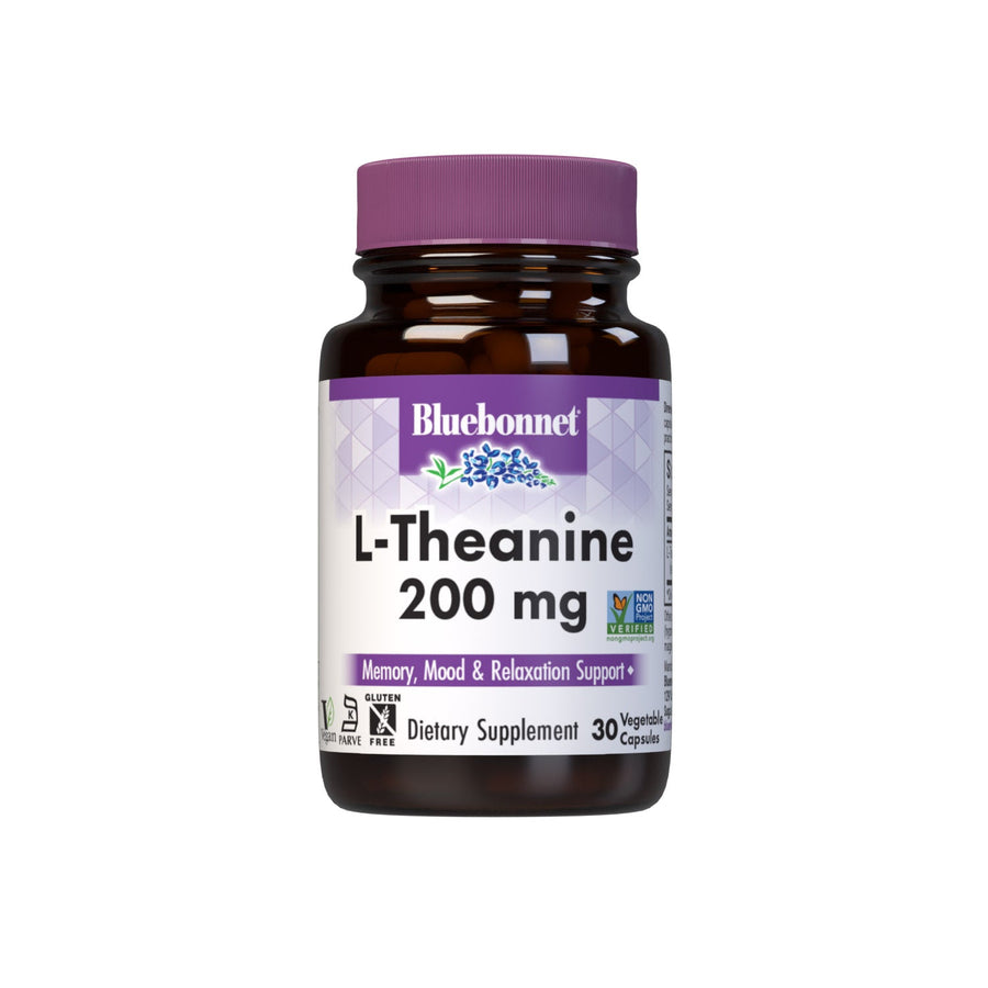 Bluebonnet L-Theanine 200 mg (30 Vegetable Capsules)