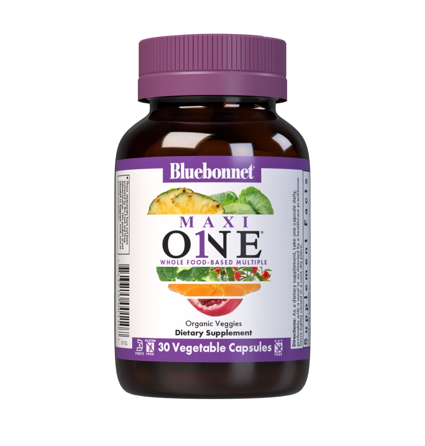 Bluebonnet Maxi ONE Whole Food Multiple with Iron 60 Capsules