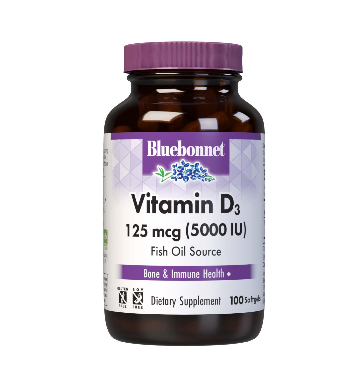 Bluebonnet Vitamin D3 5000 IU 100 Softgels