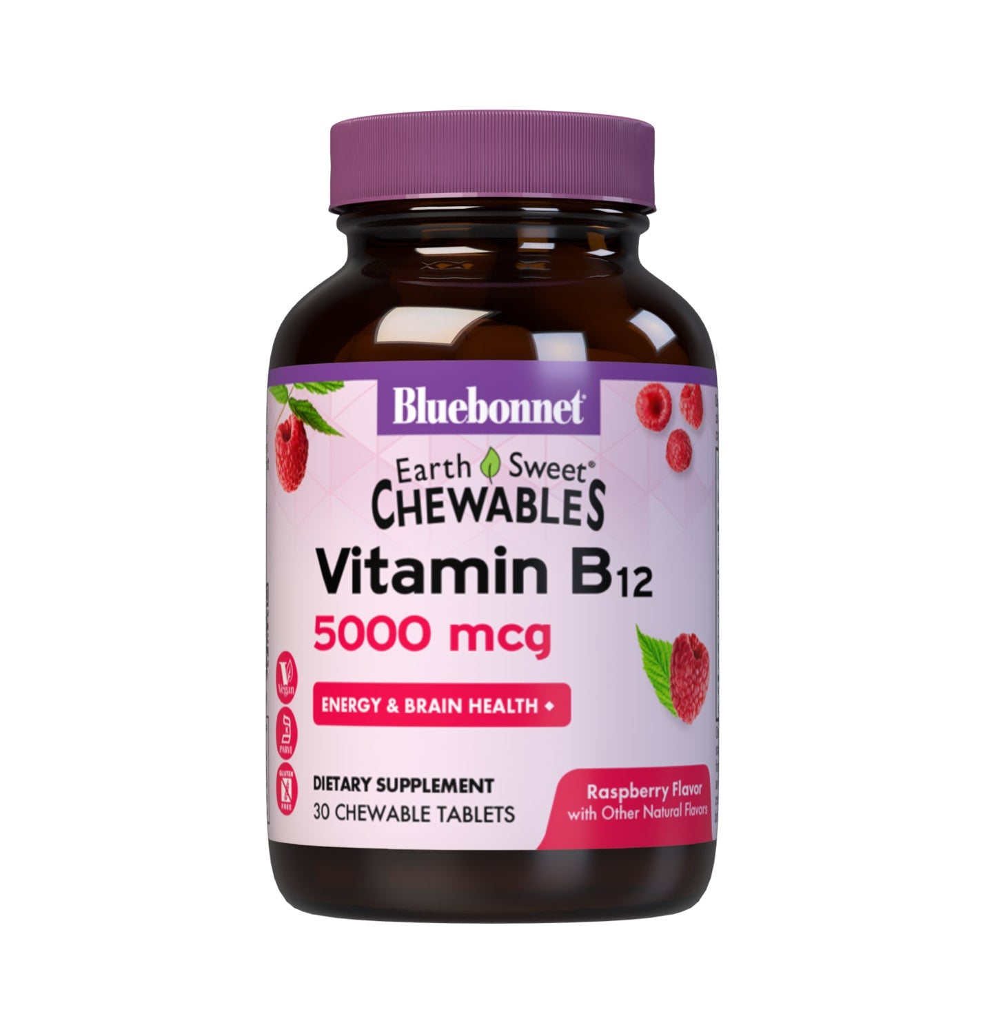 Bluebonnet EarthSweet Chewables Vitamin B12 5000 mcg 30 Tablets