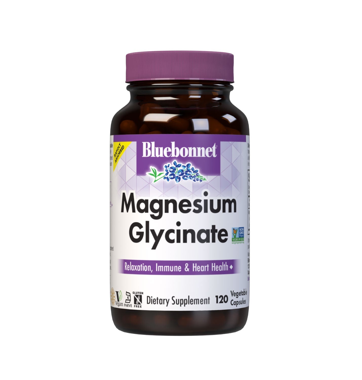 Bluebonnet Magnesium Glycinate 120 Vegetable Capsules
